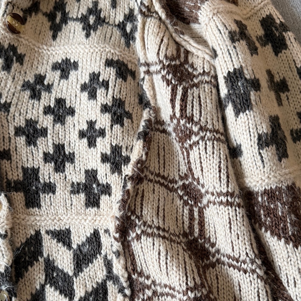 Geometric Patterned Knit Cardigan - Picture 5 of 6
